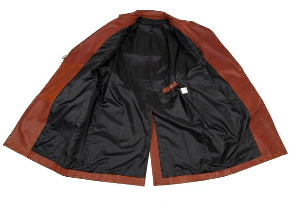 Jean Paul GAULTIER HOMME Cracked Leather Trench Coat Size 48