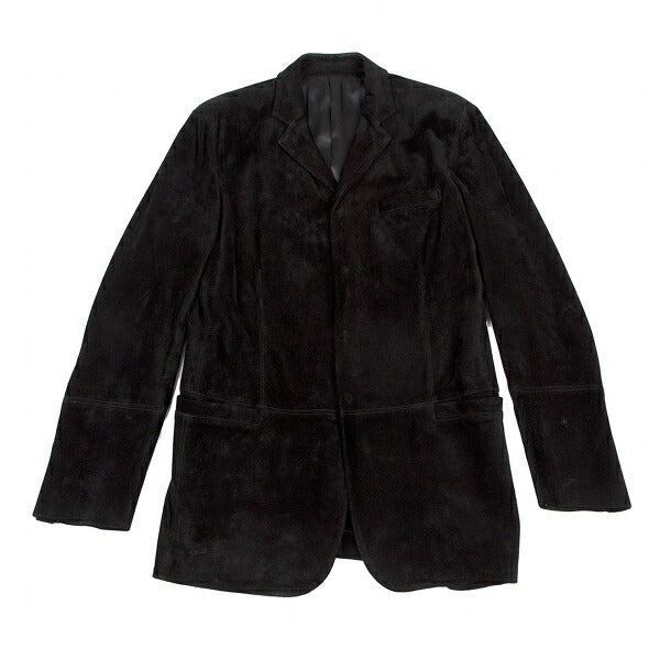 Jean Paul GAULTIER HOMME Black Suede Button Jacket Size 48