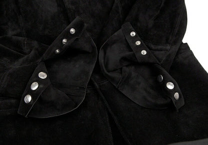Jean Paul GAULTIER HOMME Black Suede Button Jacket Size 48