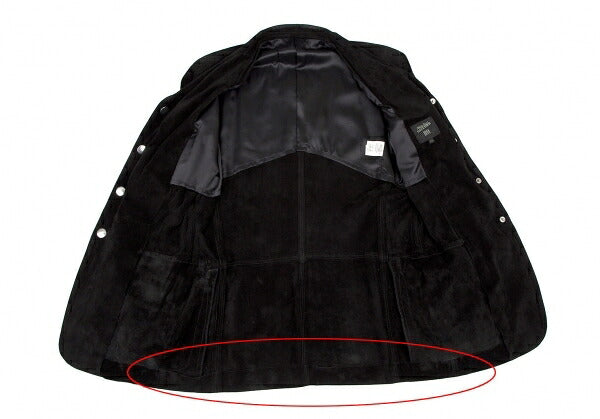 Jean Paul GAULTIER HOMME Black Suede Button Jacket Size 48