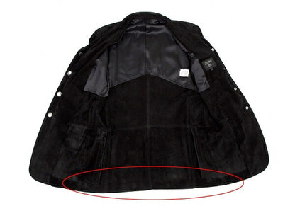 Jean Paul GAULTIER HOMME Black Suede Button Jacket Size 48