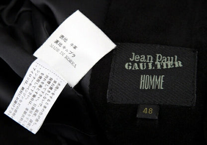 Jean Paul GAULTIER HOMME Black Suede Button Jacket Size 48