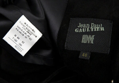 Jean Paul GAULTIER HOMME Black Suede Button Jacket Size 48