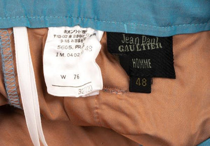 Jean Paul GAULTIER HOMME Wrinkle Pants Light Blue Size 48