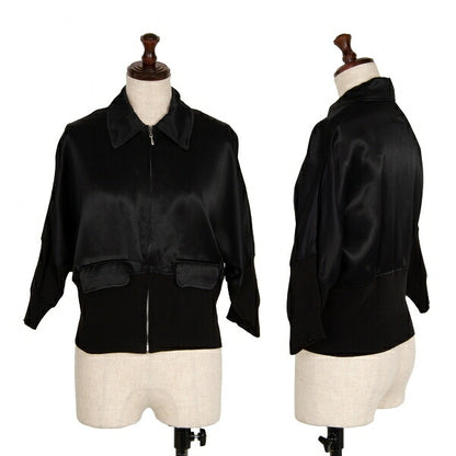 Jean Paul GAULTIER CLASSIQUE Black Rib Rayon Jacket Size 40