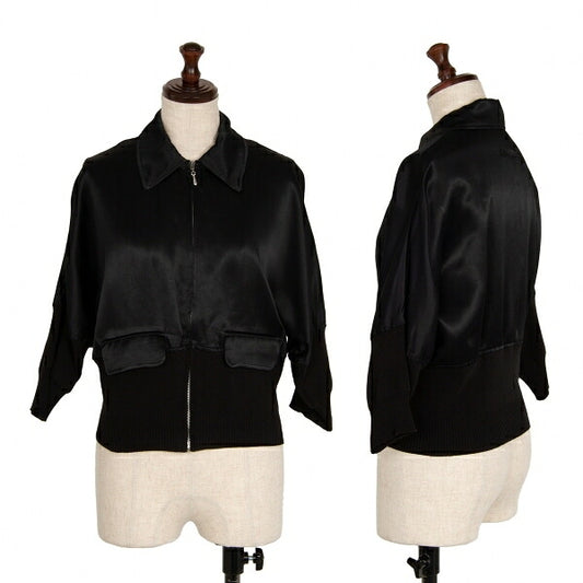 Jean Paul GAULTIER CLASSIQUE Black Rib Rayon Jacket Size 40