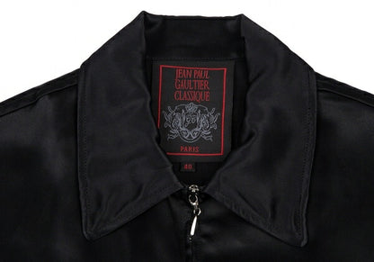 Jean Paul GAULTIER CLASSIQUE Black Rib Rayon Jacket Size 40