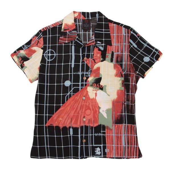 Jean Paul GAULTIER CLASSIQUE Modern Art Shirt Black Size 48