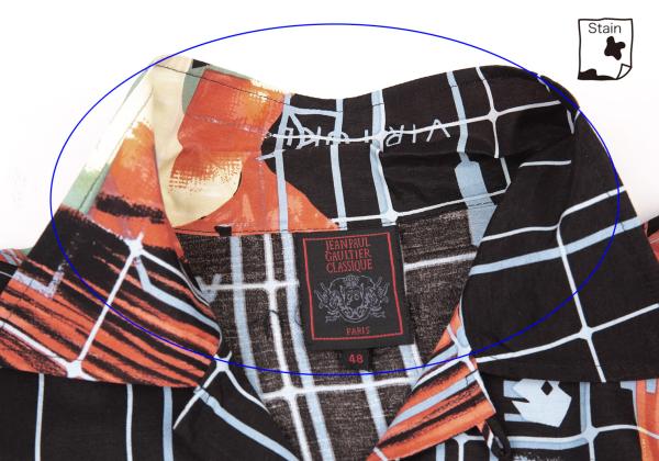 Jean Paul GAULTIER CLASSIQUE Modern Art Shirt Black Size 48
