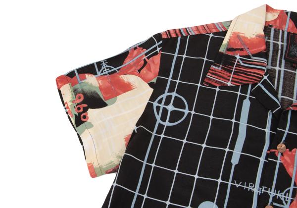 Jean Paul GAULTIER CLASSIQUE Modern Art Shirt Black Size 48