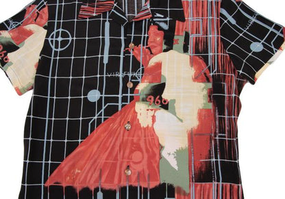Jean Paul GAULTIER CLASSIQUE Modern Art Shirt Black Size 48
