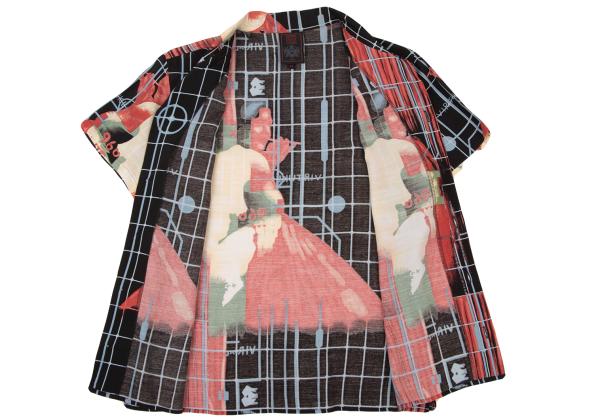 Jean Paul GAULTIER CLASSIQUE Modern Art Shirt Black Size 48