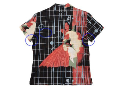 Jean Paul GAULTIER CLASSIQUE Modern Art Shirt Black Size 48