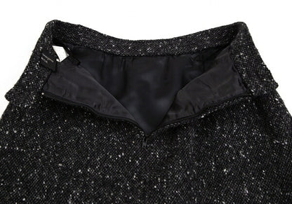 COMME des GARCONS FRANCE Nep Tweed Skirt Charcoal Size S
