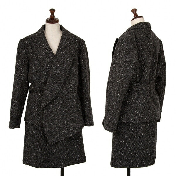 COMME des GARCONS FRANCE Nep Tweed Skirt Charcoal Size S