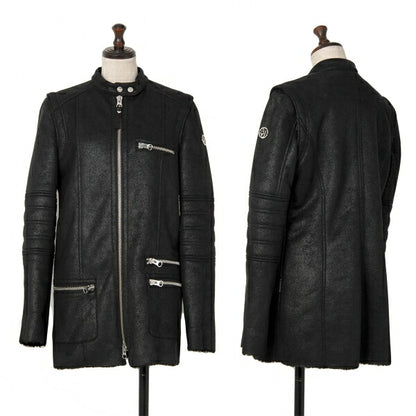 ARMANI JEANS Boa Lined Zip Blouson Black Size 38