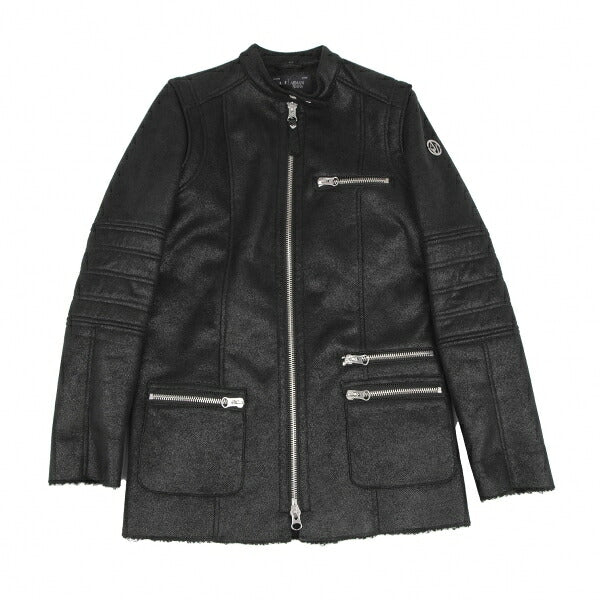 ARMANI JEANS Boa Lined Zip Blouson Black Size 38