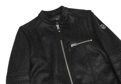 ARMANI JEANS Boa Lined Zip Blouson Black Size 38