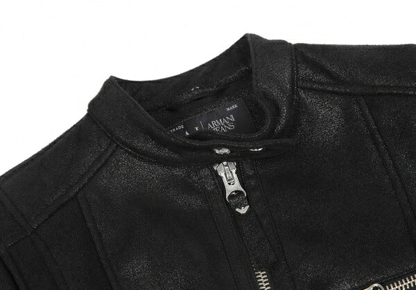 ARMANI JEANS Boa Lined Zip Blouson Black Size 38