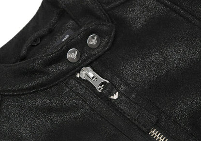 ARMANI JEANS Boa Lined Zip Blouson Black Size 38