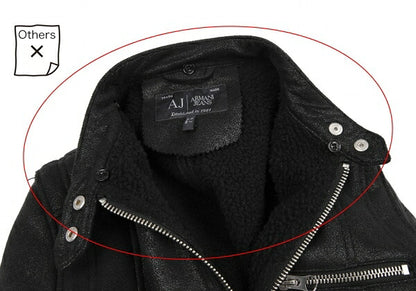 ARMANI JEANS Boa Lined Zip Blouson Black Size 38