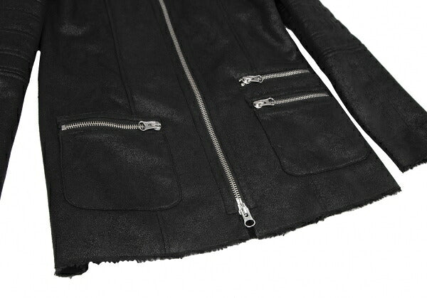 ARMANI JEANS Boa Lined Zip Blouson Black Size 38