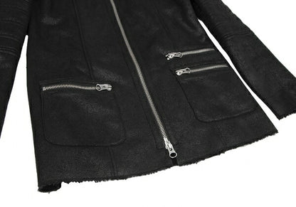 ARMANI JEANS Boa Lined Zip Blouson Black Size 38