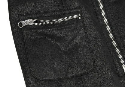 ARMANI JEANS Boa Lined Zip Blouson Black Size 38