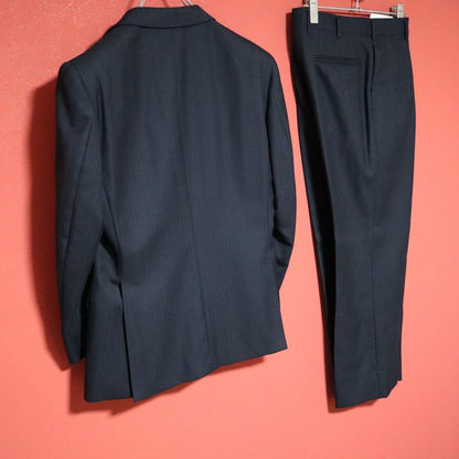 Burberrys 90s Shadow Stripe Wool Suit Jacket
