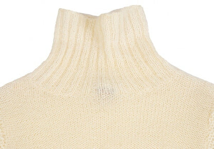 JPG by GAULTIER Turtleneck Hairy Knit Sweater Ivory Size 40