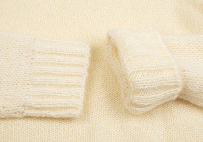 JPG by GAULTIER Turtleneck Hairy Knit Sweater Ivory Size 40