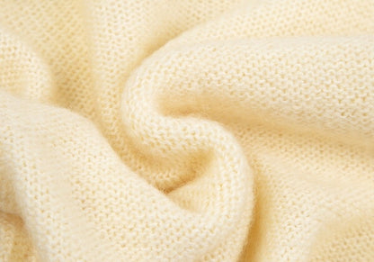 JPG by GAULTIER Turtleneck Hairy Knit Sweater Ivory Size 40