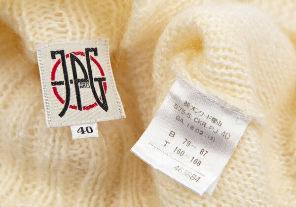 JPG by GAULTIER Turtleneck Hairy Knit Sweater Ivory Size 40