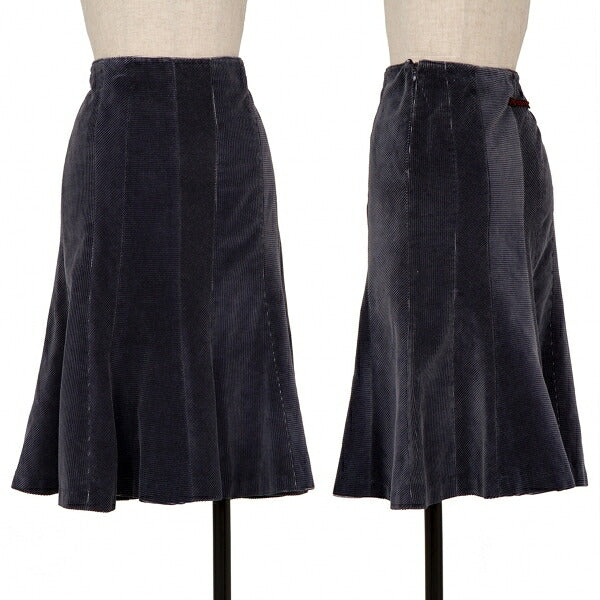 JPG by GAULTIER Corduroy Panel Design Skirt Navy Size 40