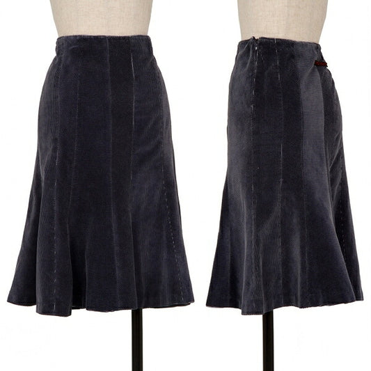 JPG by GAULTIER Corduroy Panel Design Skirt Navy Size 40