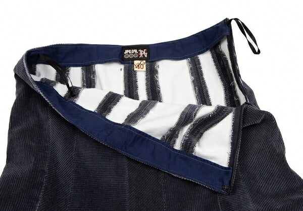 JPG by GAULTIER Corduroy Panel Design Skirt Navy Size 40