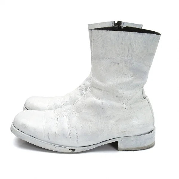 Maison Martin Margiela Square Toe Boots White Size 28cm