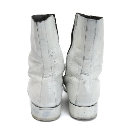 Maison Martin Margiela Square Toe Boots White Size 28cm