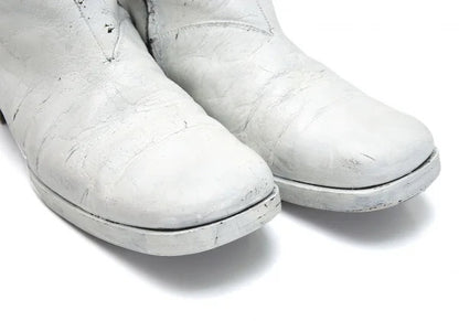 Maison Martin Margiela Square Toe Boots White Size 28cm
