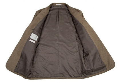 Papas Cashmere Blend Wool Herringbone Jacket Mocha Size 48M