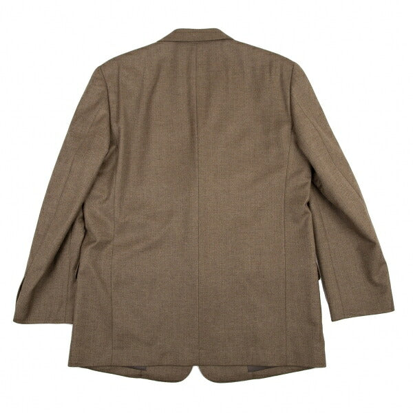 Papas Cashmere Blend Wool Herringbone Jacket Mocha Size 48M