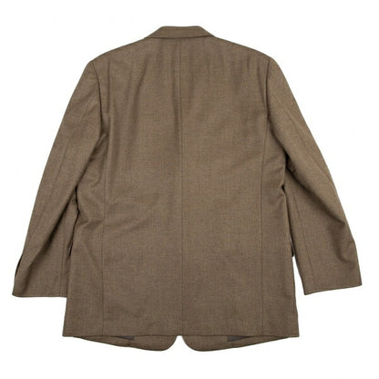 Papas Cashmere Blend Wool Herringbone Jacket Mocha Size 48M