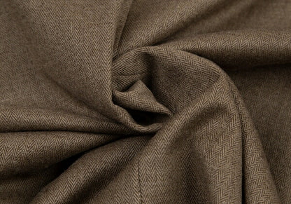 Papas Cashmere Blend Wool Herringbone Jacket Mocha Size 48M