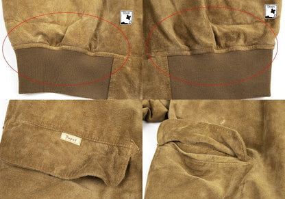 Papas Pig Suede Zip Blouson Brown Size L