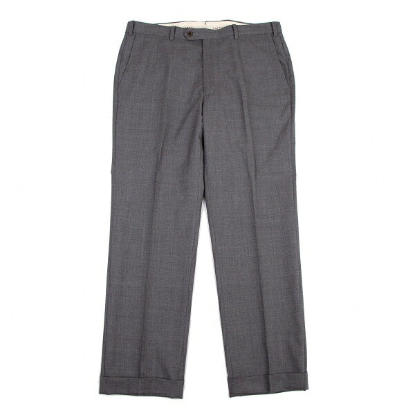 Papas Italian Wool Tapered Pants Gray Size LL