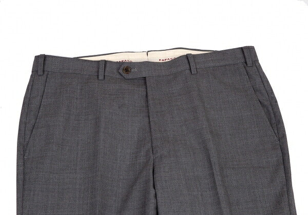 Papas Italian Wool Tapered Pants Gray Size LL