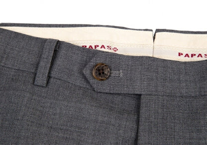 Papas Italian Wool Tapered Pants Gray Size LL