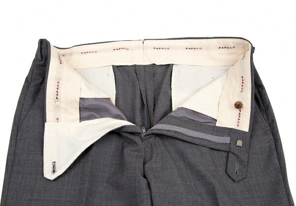 Papas Italian Wool Tapered Pants Gray Size LL