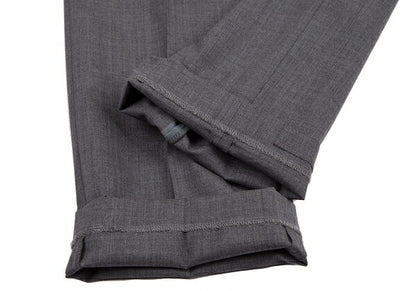 Papas Italian Wool Tapered Pants Gray Size LL