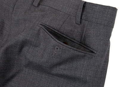 Papas Italian Wool Tapered Pants Gray Size LL